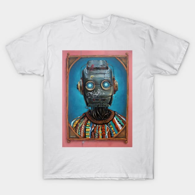 The Fashionista Robot | Bot Flex Rebel Bot: Futuristic street art robot illustration, graffiti android design T-Shirt by Tiger Picasso